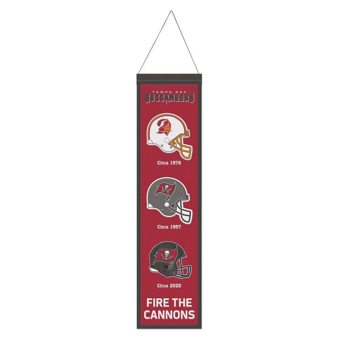 Tampa Bay Buccaneers Banner Wool 8x32 Heritage Evolution Design