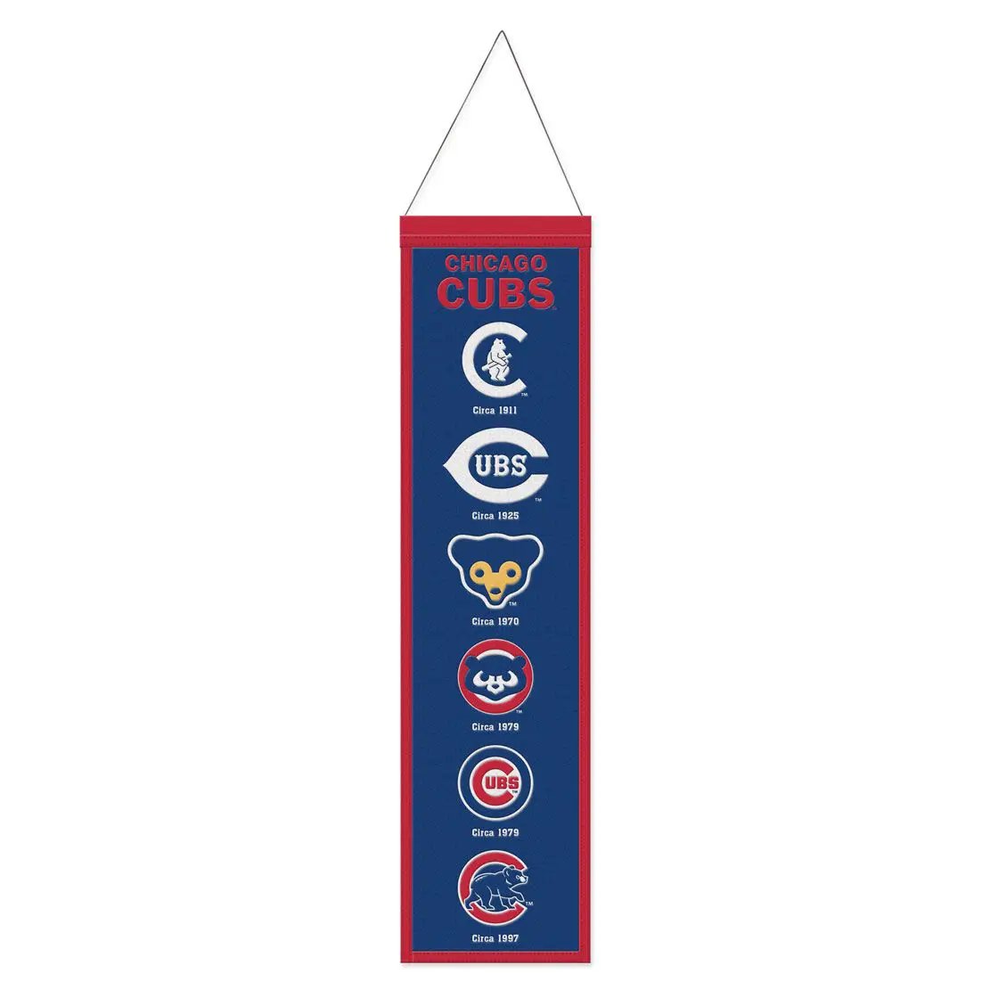Chicago Cubs Banner Wool 8x32 Heritage Evolution Design