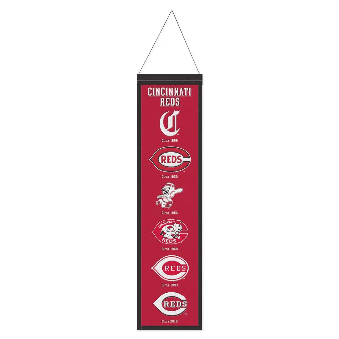 Cincinnati Reds Banner Wool 8x32 Heritage Evolution Design