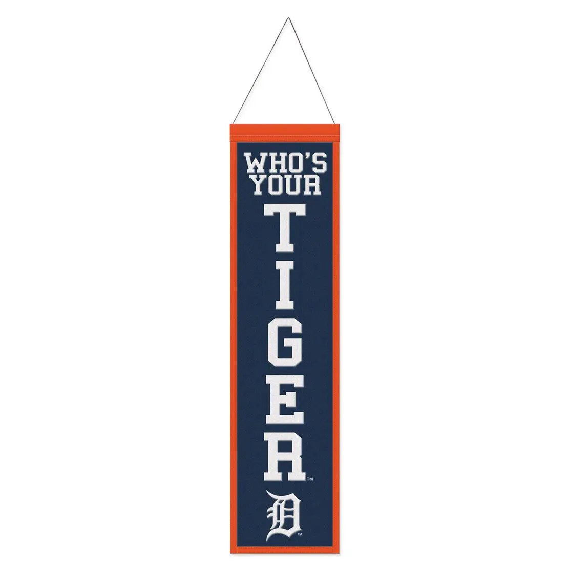 Detroit Tigers Banner Wool 8x32 Heritage Slogan Design