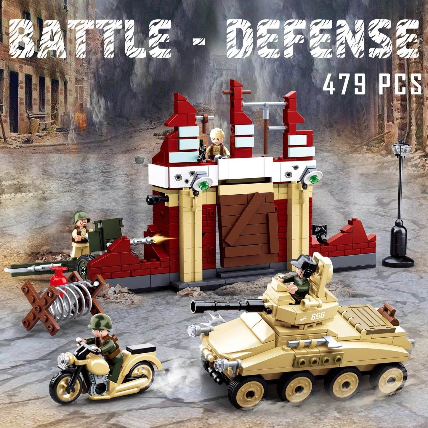 479PCS Military WW2 Tank Fortress Building Blocks Set Toys - ToylandEU