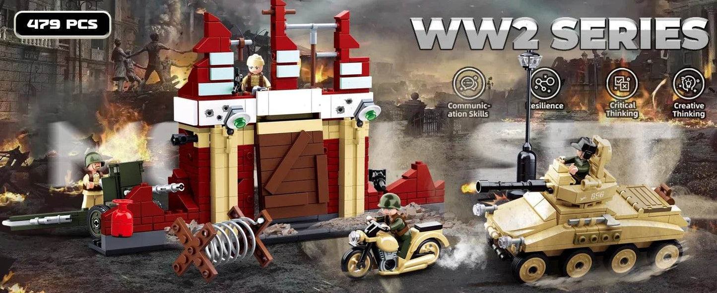 479PCS Military WW2 Tank Fortress Building Blocks Set Toys - ToylandEU