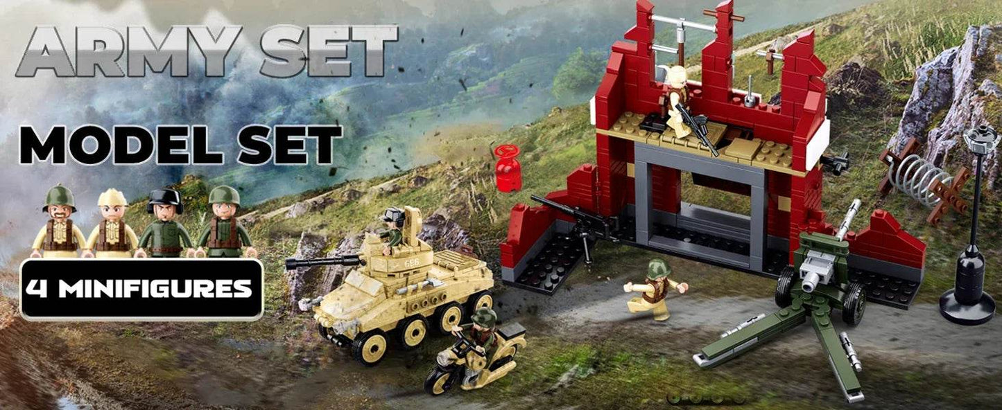 479PCS Military WW2 Tank Fortress Building Blocks Set Toys - ToylandEU