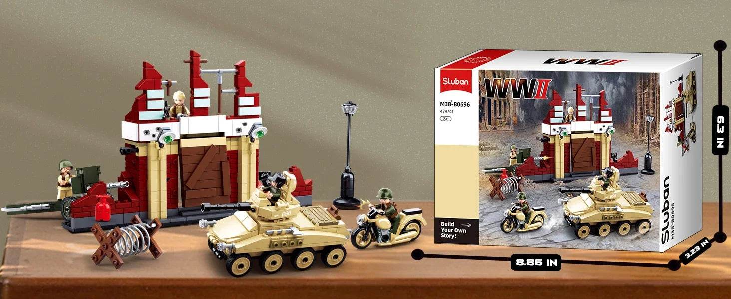 479PCS Military WW2 Tank Fortress Building Blocks Set Toys - ToylandEU