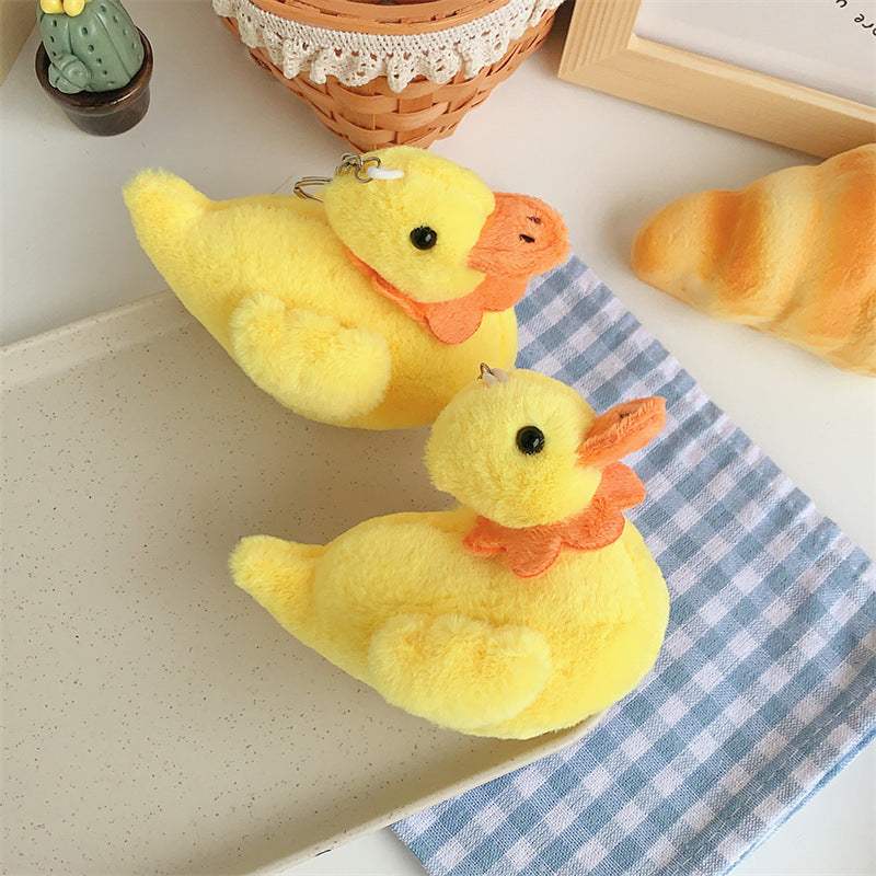 Cole Duck Plush Keychain Pendant | Yellow Or White