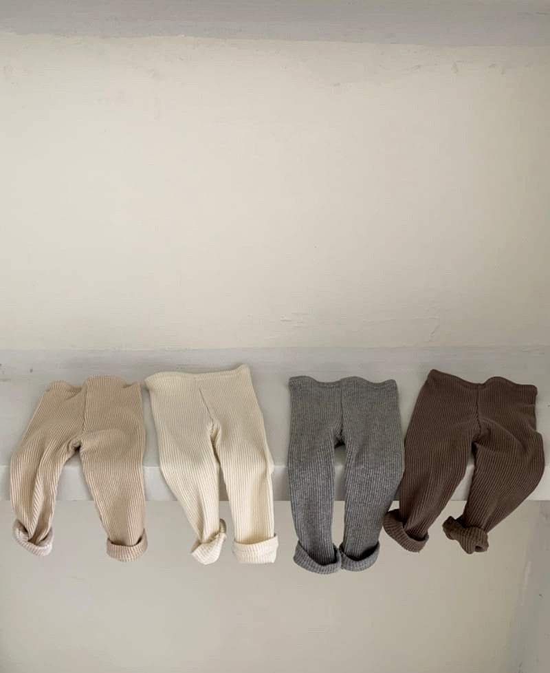 Baby Cotton Stretch Leggings | Pit Stripe Texture | 3 Months To 3 Years | Closed Crotch
