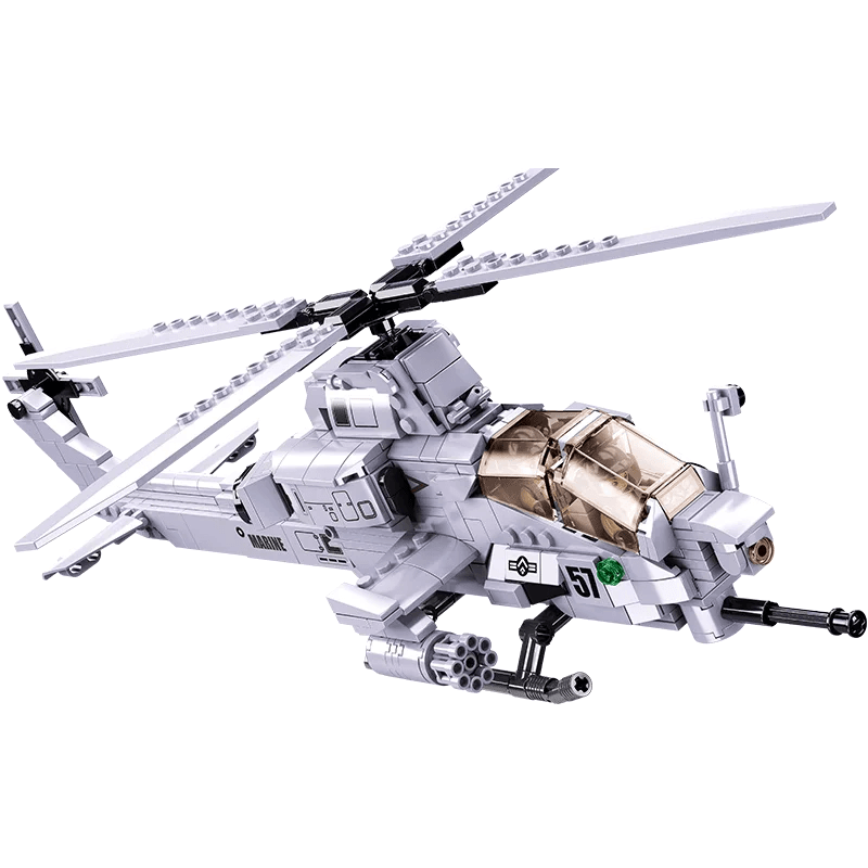482PCS Air Force AH1Z Aircraft Helicopter Building Blocks - ToylandEU