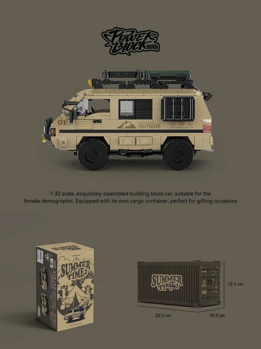 489PCS Camper Building Blocks City Passenger Truck Van Model - ToylandEU