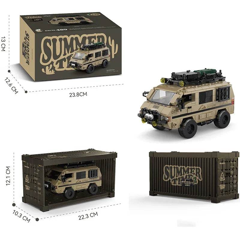 489PCS Camper Building Blocks City Passenger Truck Van Model - ToylandEU