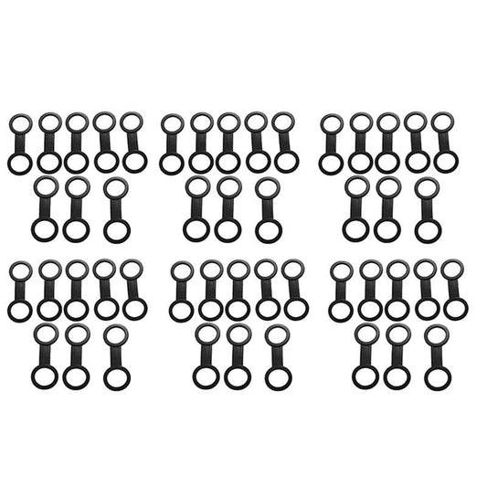 48X Scuba Diving Silicone Snorkel Mask Strap Holder Clips Black - ToylandEU