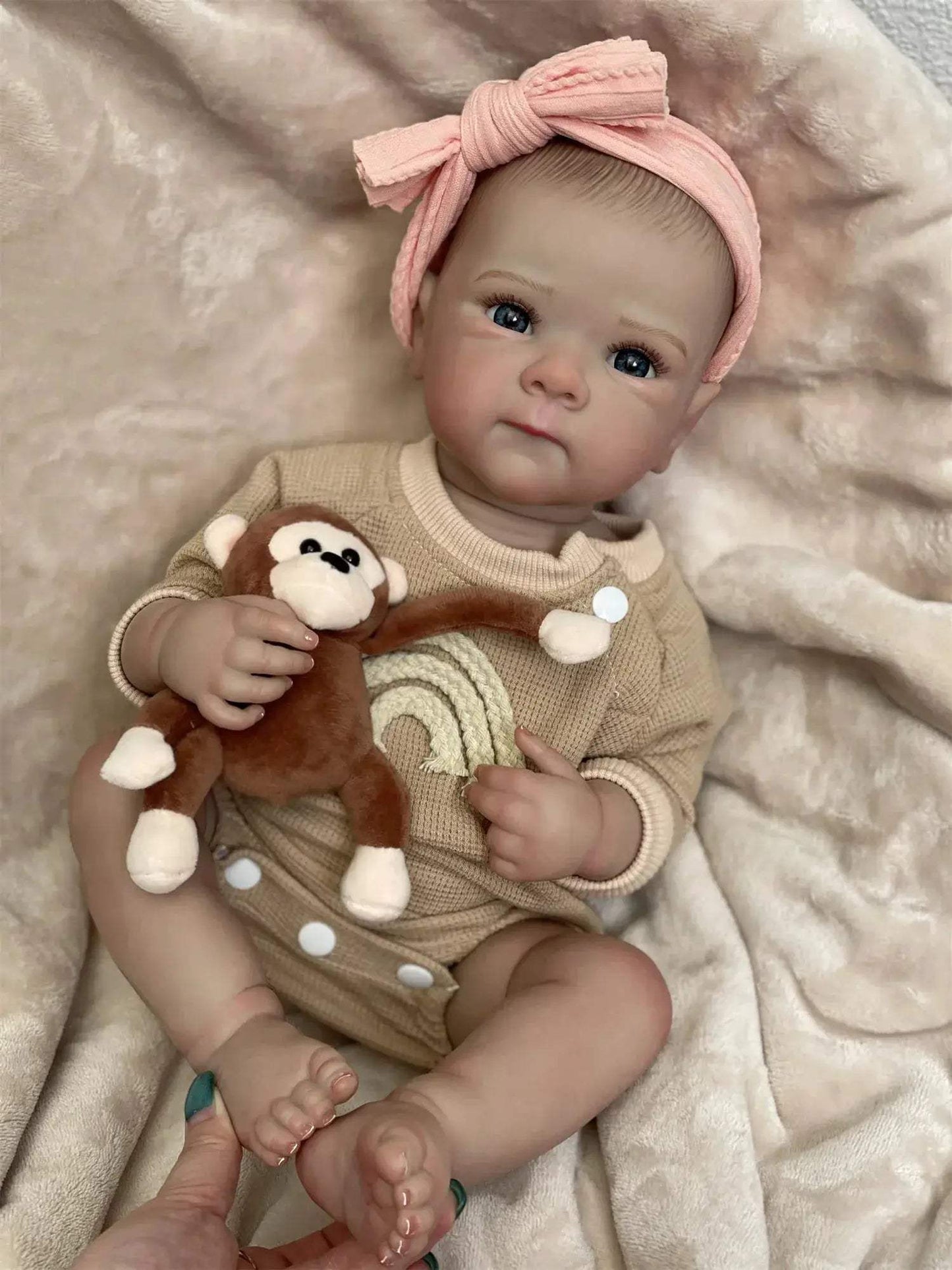 48cm Cuddly Bettie Full Body Vinyl Reborn Doll Waterproof - ToylandEU