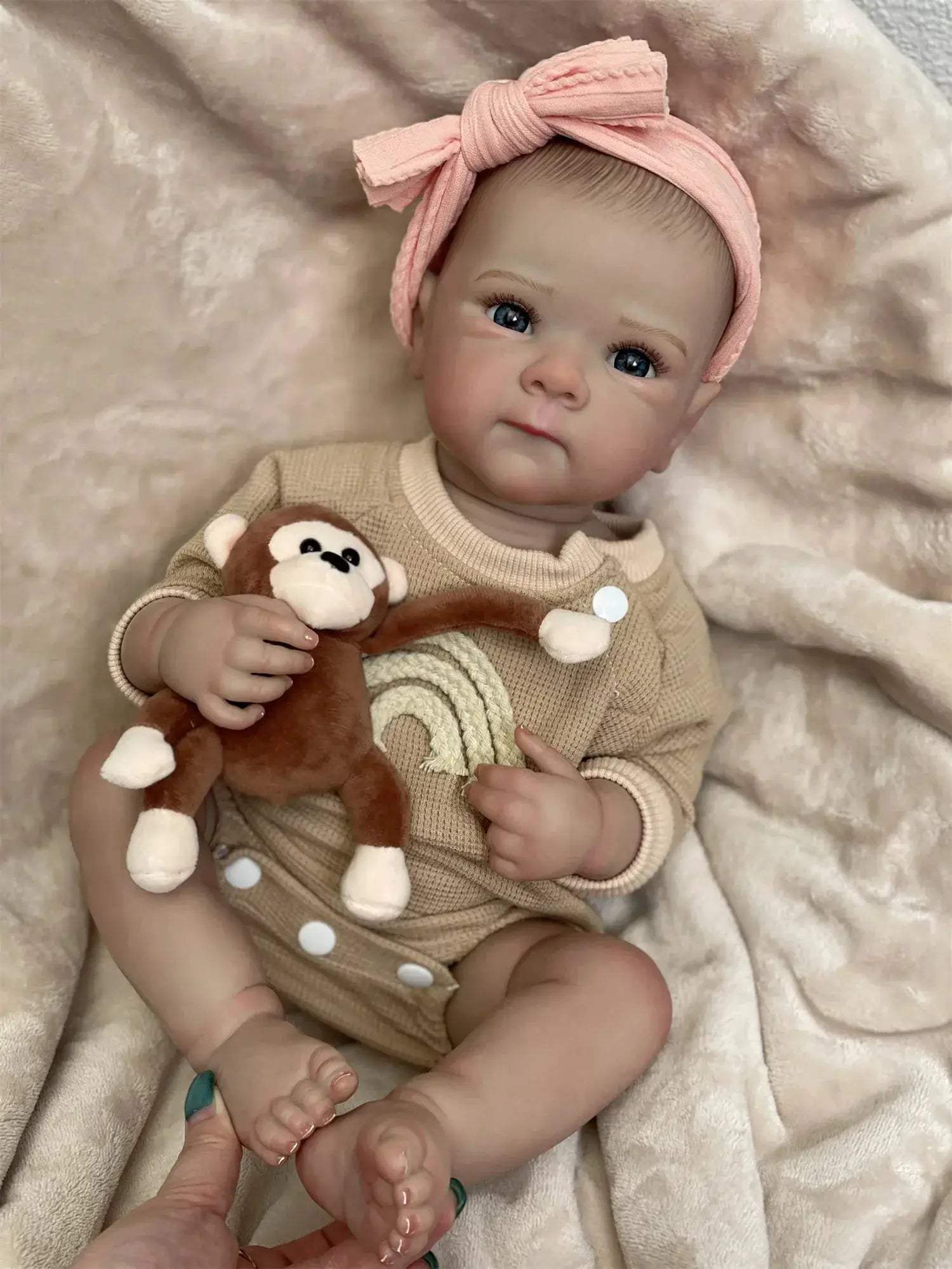 48cm Cuddly Bettie Full Body Vinyl Reborn Doll Waterproof - ToylandEU