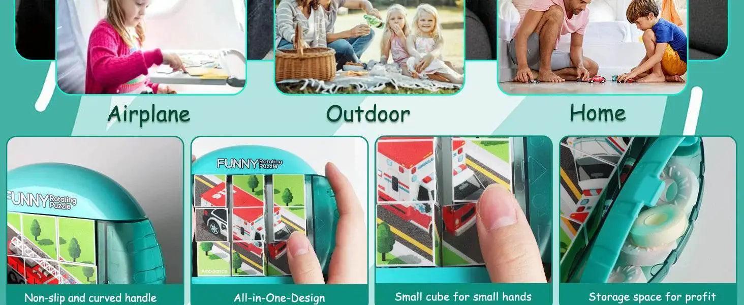  4IN1 Rotating Puzzle for Kids Fidget Toys 3 4 5 6 7 8 Year Old 4 Puzzles in 1 Fine Motor Skills Gift for Boys & Girls Ages 3+ -  ToylandEU™