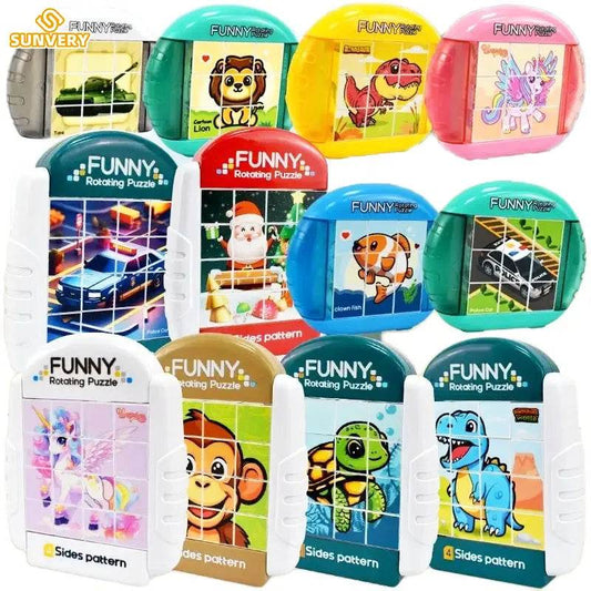 4IN1 Rotating Puzzle for Kids Fidget Toys 3 4 5 6 7 8 Year Old 4 Puzzles in 1 Fine Motor Skills Gift for Boys & Girls Ages 3+ - ToylandEU