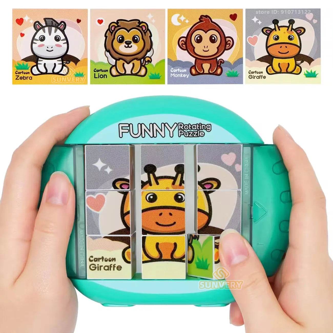 4IN1 Rotating Puzzle for Kids Fidget Toys 3 4 5 6 7 8 Year Old 4 Puzzles in 1 Fine Motor Skills Gift for Boys & Girls Ages 3+ - ToylandEU