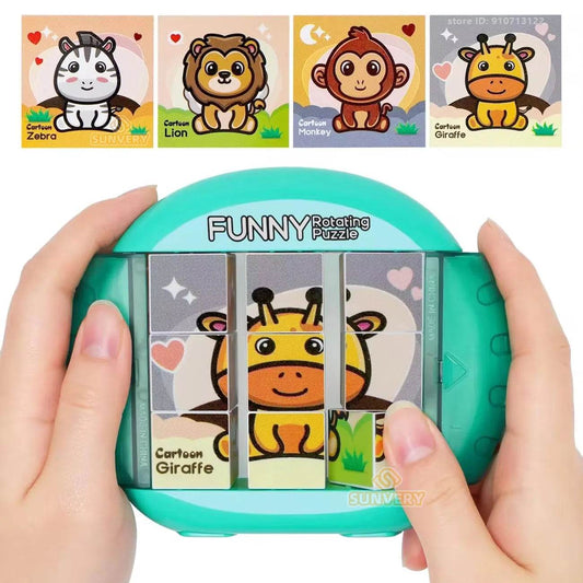 4IN1 Rotating Puzzle for Kids Fidget Toys 3 4 5 6 7 8 Year Old 4 Puzzles in 1 Fine Motor Skills Gift for Boys & Girls Ages 3+ - ToylandEU