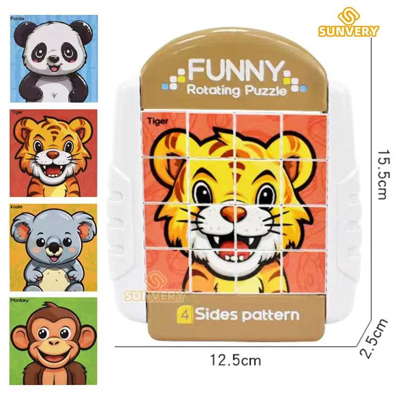 4IN1 Rotating Puzzle for Kids Fidget Toys 3 4 5 6 7 8 Year Old 4 Puzzles in 1 Fine Motor Skills Gift for Boys & Girls Ages 3+ - ToylandEU