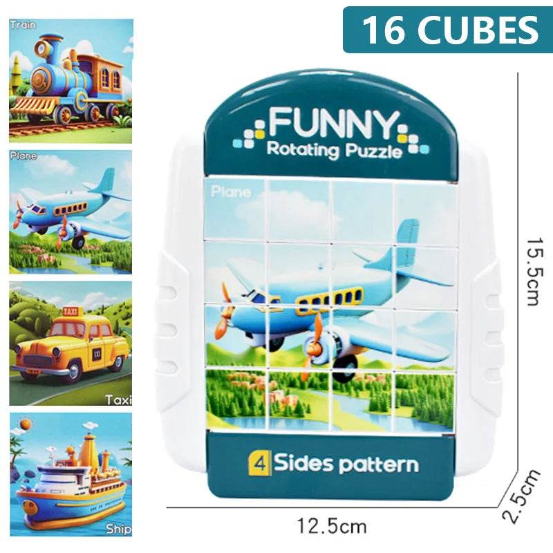 4IN1 Rotating Puzzle for Kids Fidget Toys 3 4 5 6 7 8 Year Old 4 Puzzles in 1 Fine Motor Skills Gift for Boys & Girls Ages 3+ - ToylandEU