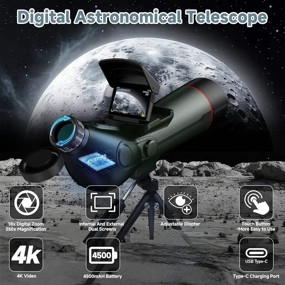 4K Digital Spotting Scope With Auto Focus Portable Tripod - ToylandEU