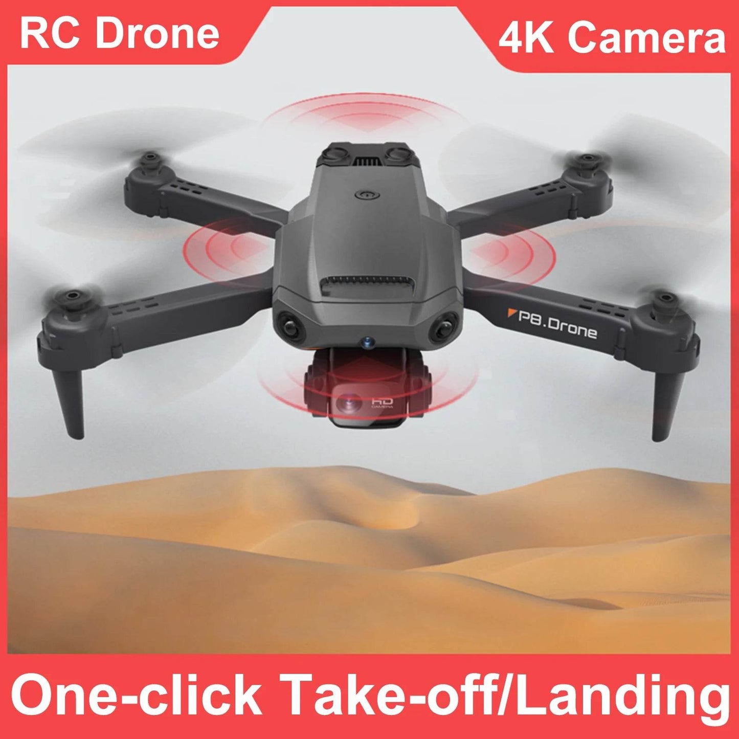 4K Dual Camera RC Quadcopter Drone with Waypoint Flight, Gesture Control & Obstacle Avoidance Features - ToylandEU