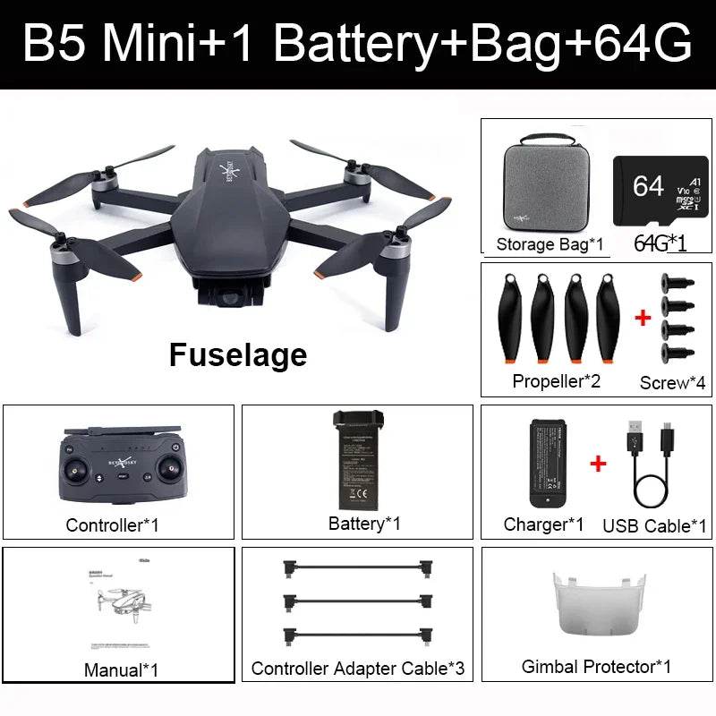 4K Mini Drone with GPS & Gimbal - 26 Min Flight, 3KM Range - ToylandEU
