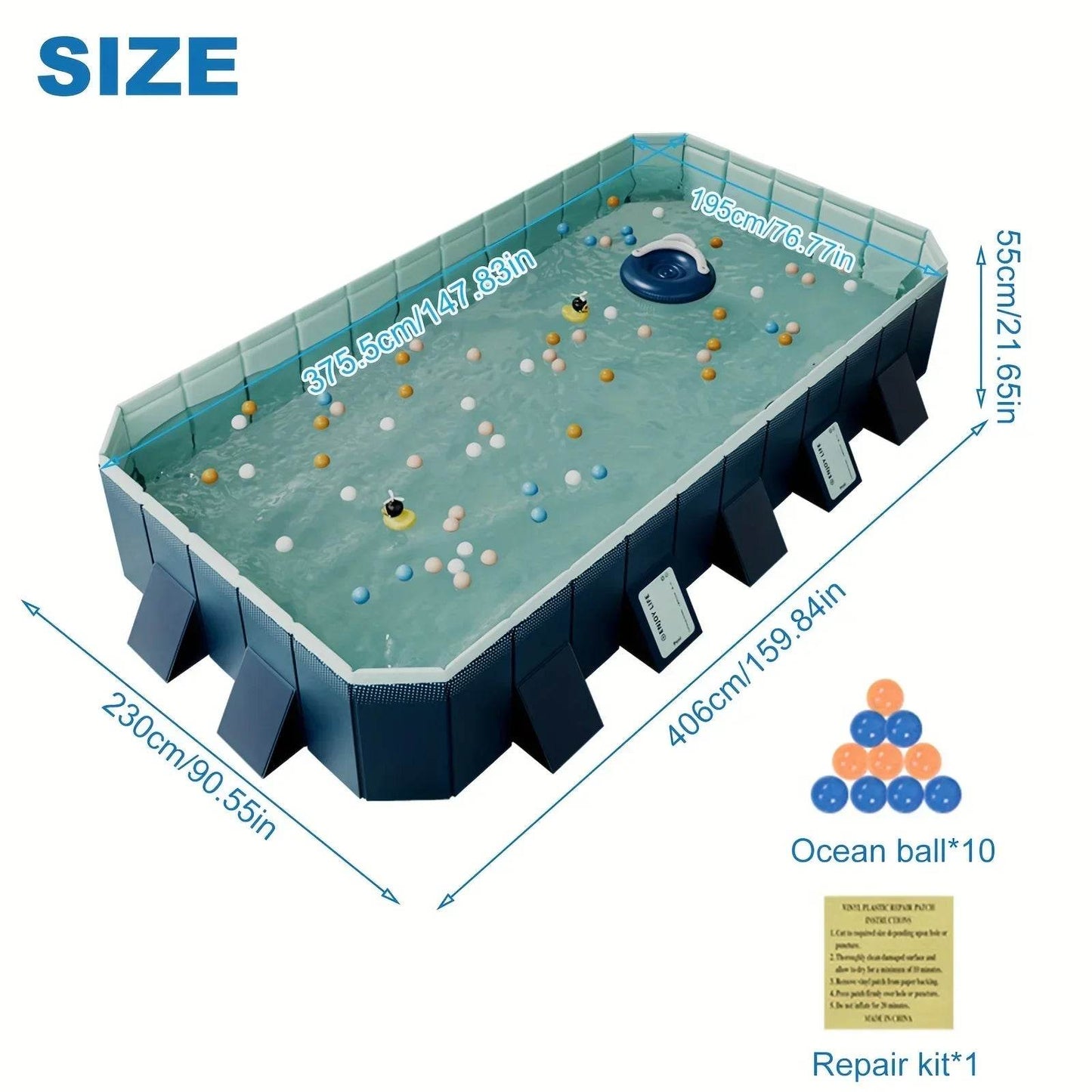 4M Non-Inflatable Swimming Pool for Outdoor Family Fun - ToylandEU