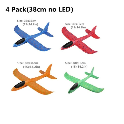 Foam Plane Kits Flying Glider Toy with LED Light - 4 Packs ToylandEU.com Toyland EU