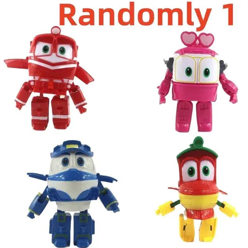  4Pcs Set Transforming Robot Train Figures 11–13 cm Deformation Train Car Action Toys For Children -  ToylandEU™
