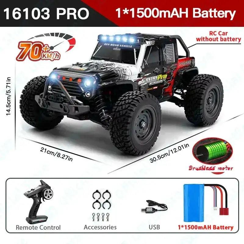  4WD RC Car LED Lights High Velocity Performance -  ToylandEU™