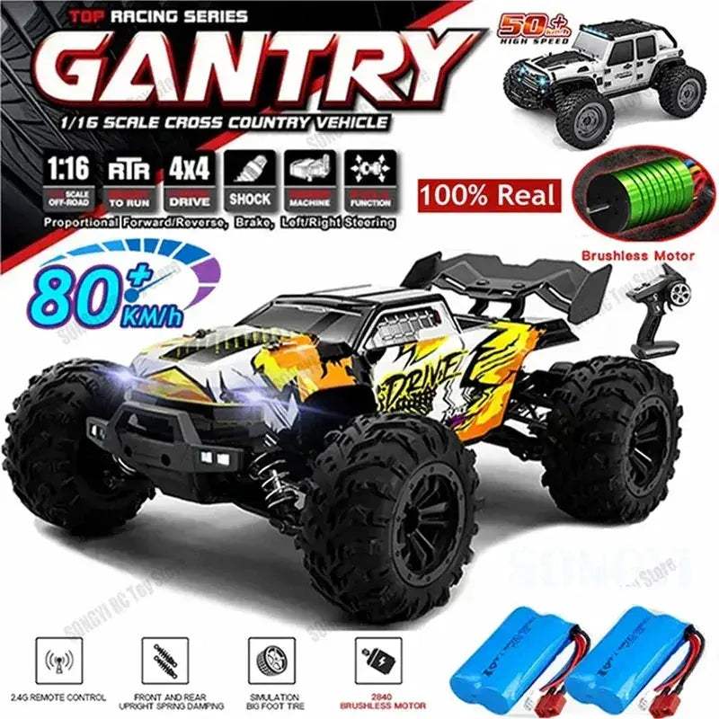 4WD RC Car Off Road Brushless High Speed All Terrain - ToylandEU