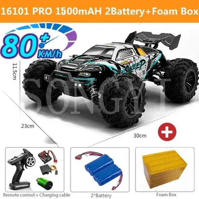 4WD RC Car Off Road Brushless High Speed All Terrain - ToylandEU