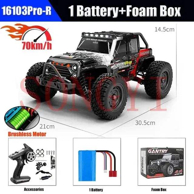 4WD RC Car Off Road Brushless High Speed All Terrain - ToylandEU