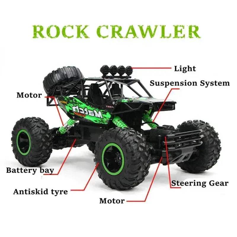 4WD RC Car With LED Lights For All Terrain Adventures - ToylandEU