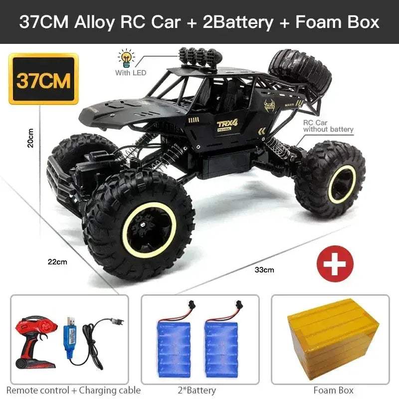 4WD RC Car With LED Lights For All Terrain Adventures - ToylandEU