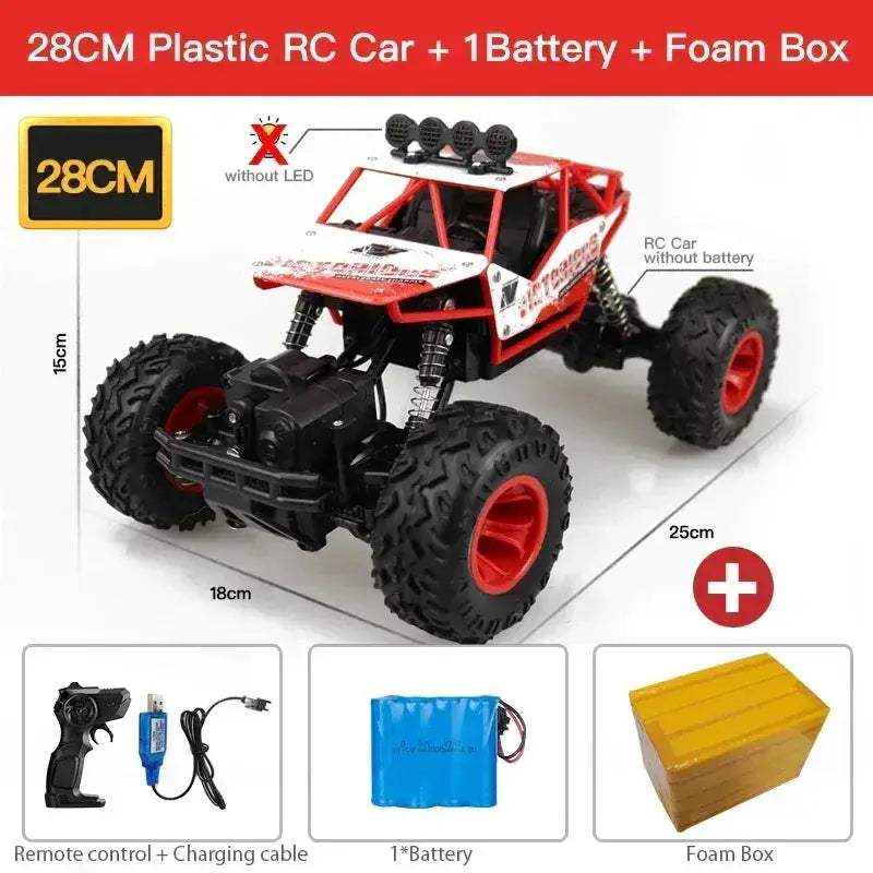 4WD RC Car With LED Lights For All Terrain Adventures - ToylandEU