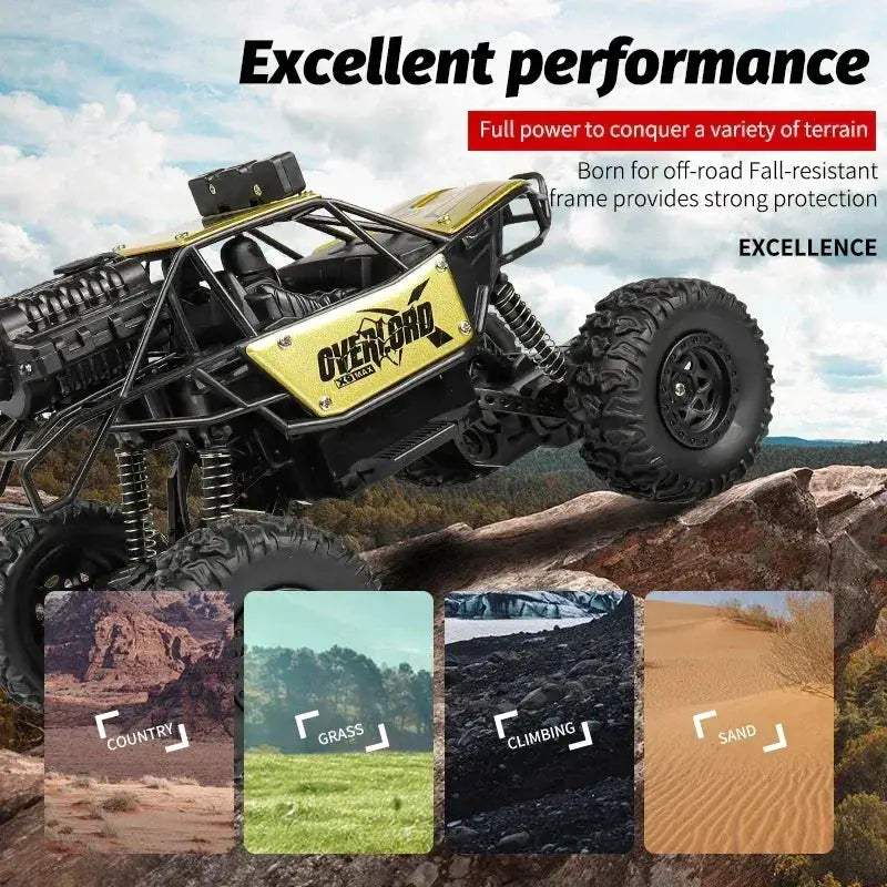 4WD RC Car With Ultra Bright LED Lights AllTerrain - ToylandEU