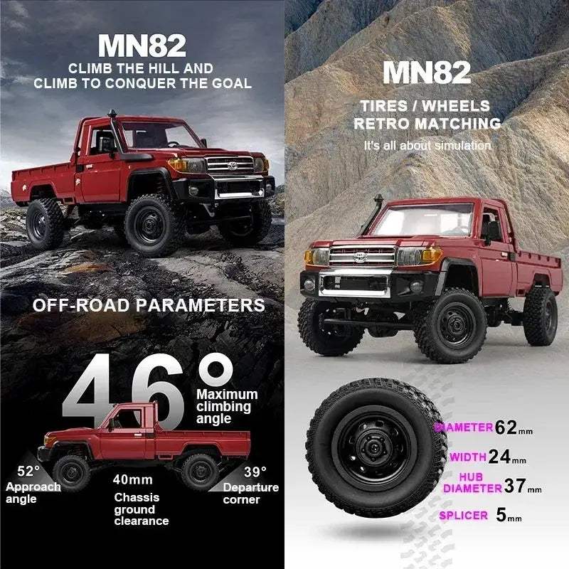 4WD RC Off Road Climbing Car With Bright LED Lights - ToylandEU