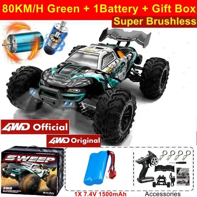  4X4 Off Road RC Car 1 16 High Speed Brushless Drift -  ToylandEU™