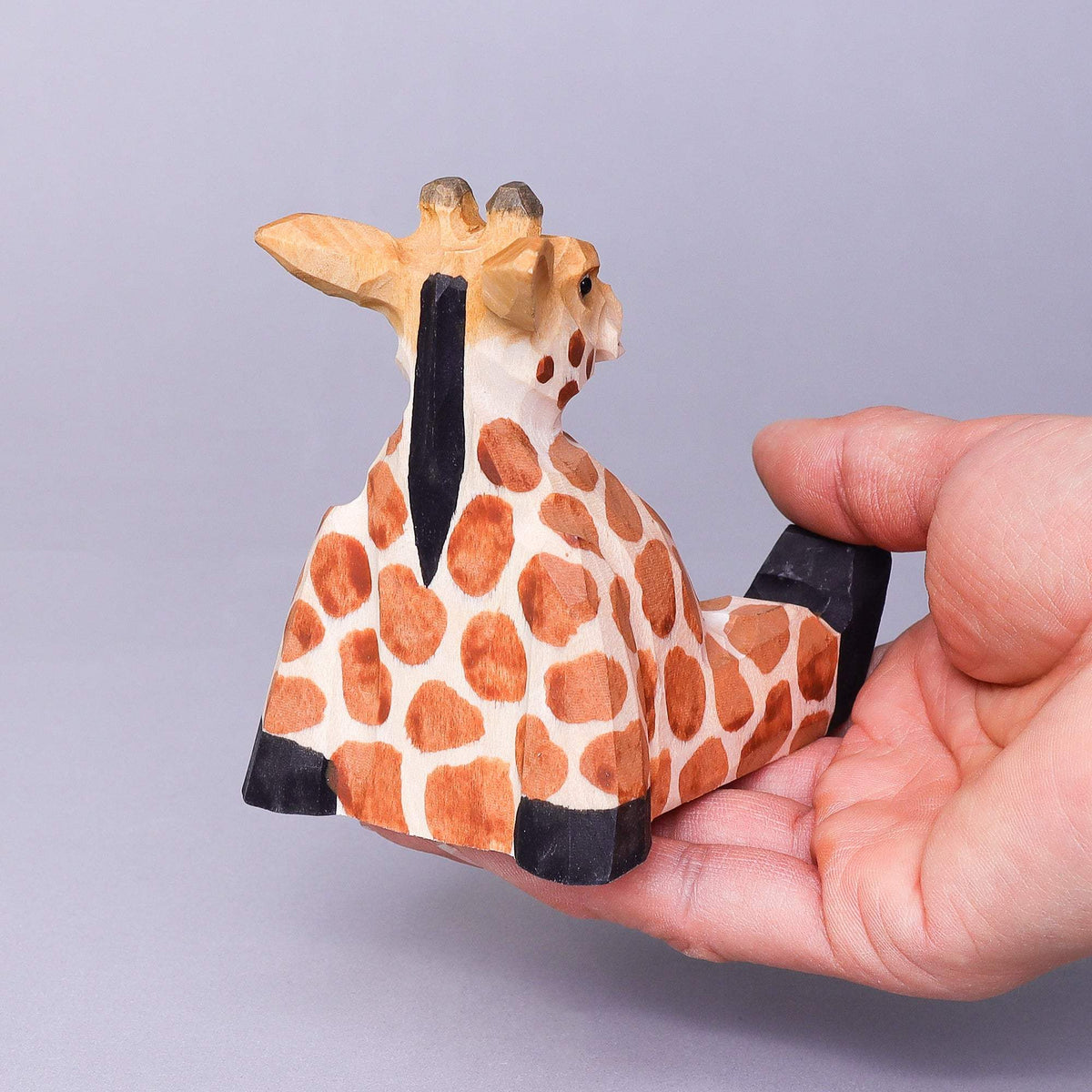 Paint Your Own Wood Giraffe | Hand Carved Wood | Phone Stand | Desk Decor