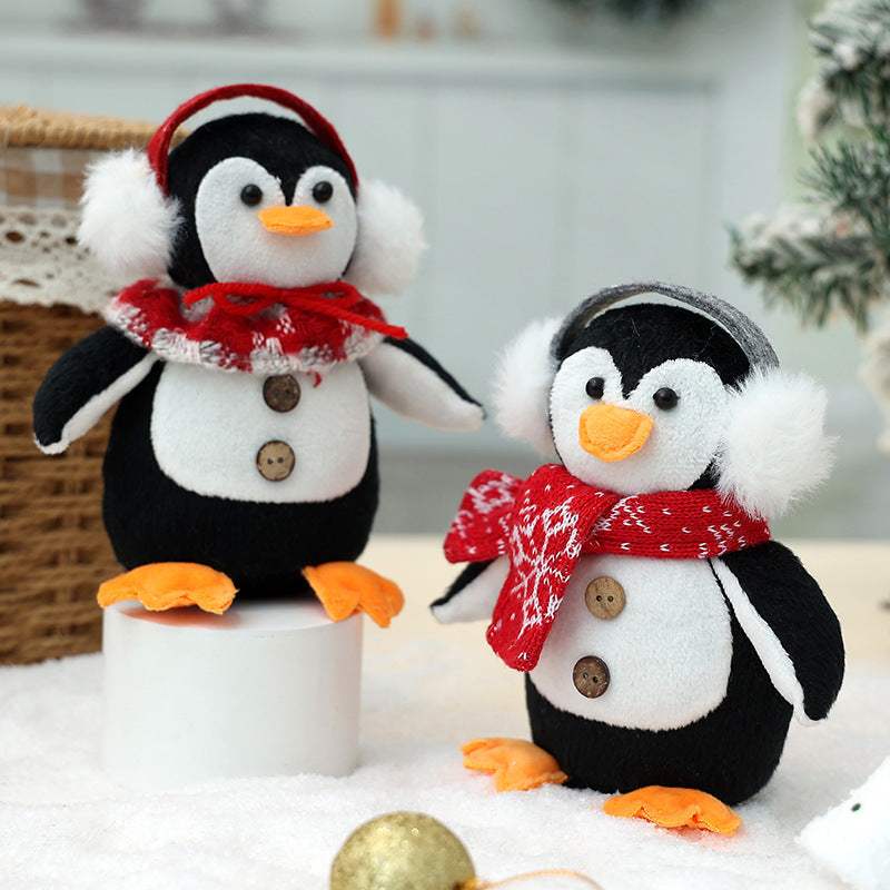 Christmas Penguin Doll Decoration | Headphones