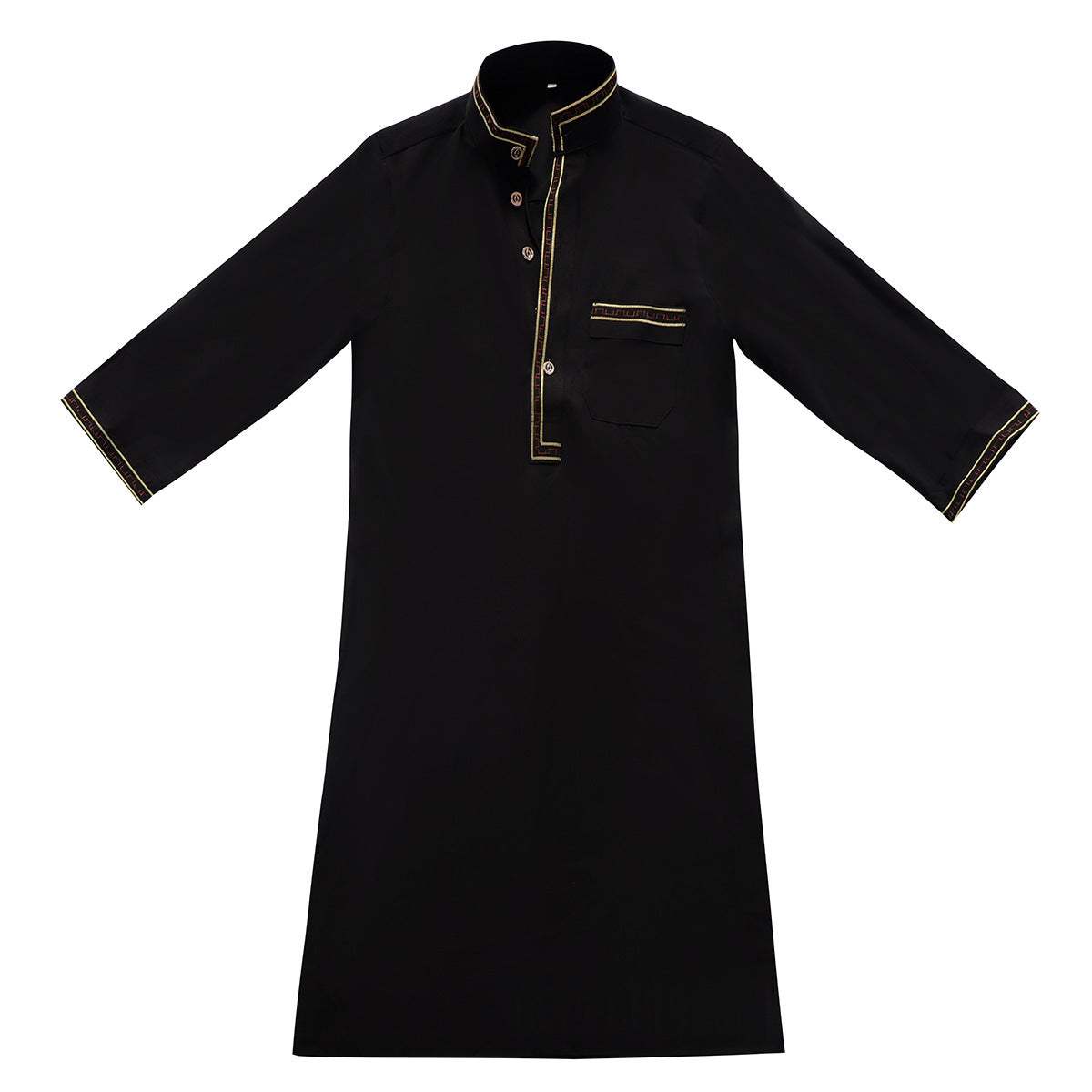 Boys' Stand-Collar Button Long Shirt | Middle Eastern Style