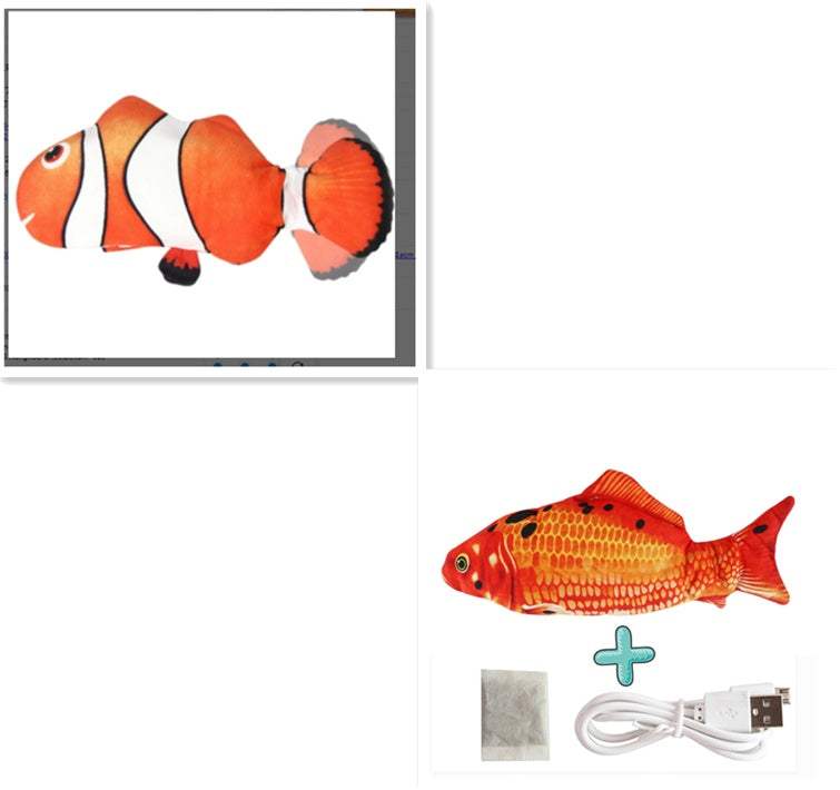 Electric Jumping Fish Cat Toy | USB, Touch Sensor