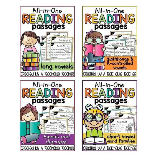  4books/set Phonics Reading Comprehension Passages Practice Phonics Skill Learning Classroom for Kid -  ToylandEU™
