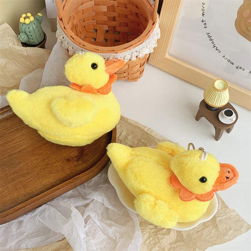 Cole Duck Plush Keychain Pendant | Yellow Or White