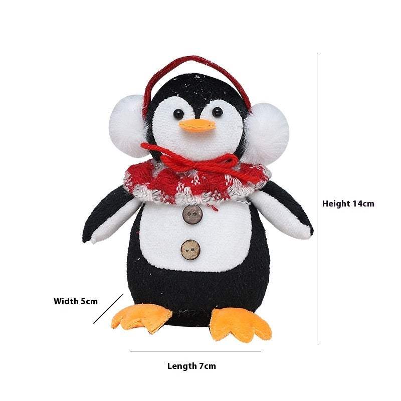 Christmas Penguin Doll Decoration | Headphones