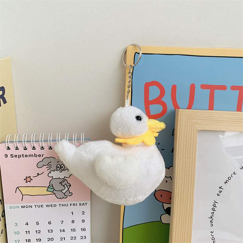 Cole Duck Plush Keychain Pendant | Yellow Or White
