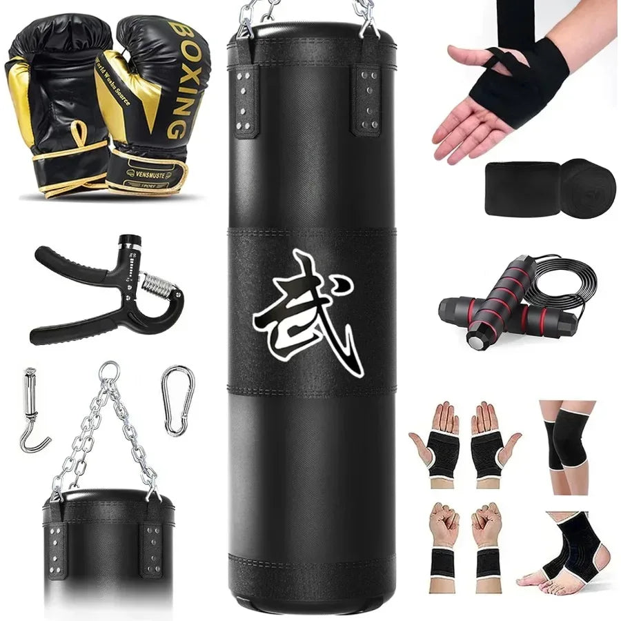 4ft Heavy Punching Bag Set With 12oz Gloves Home Gym - ToylandEU