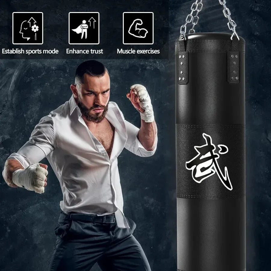 4ft Heavy Punching Bag Set With 12oz Gloves Home Gym - ToylandEU