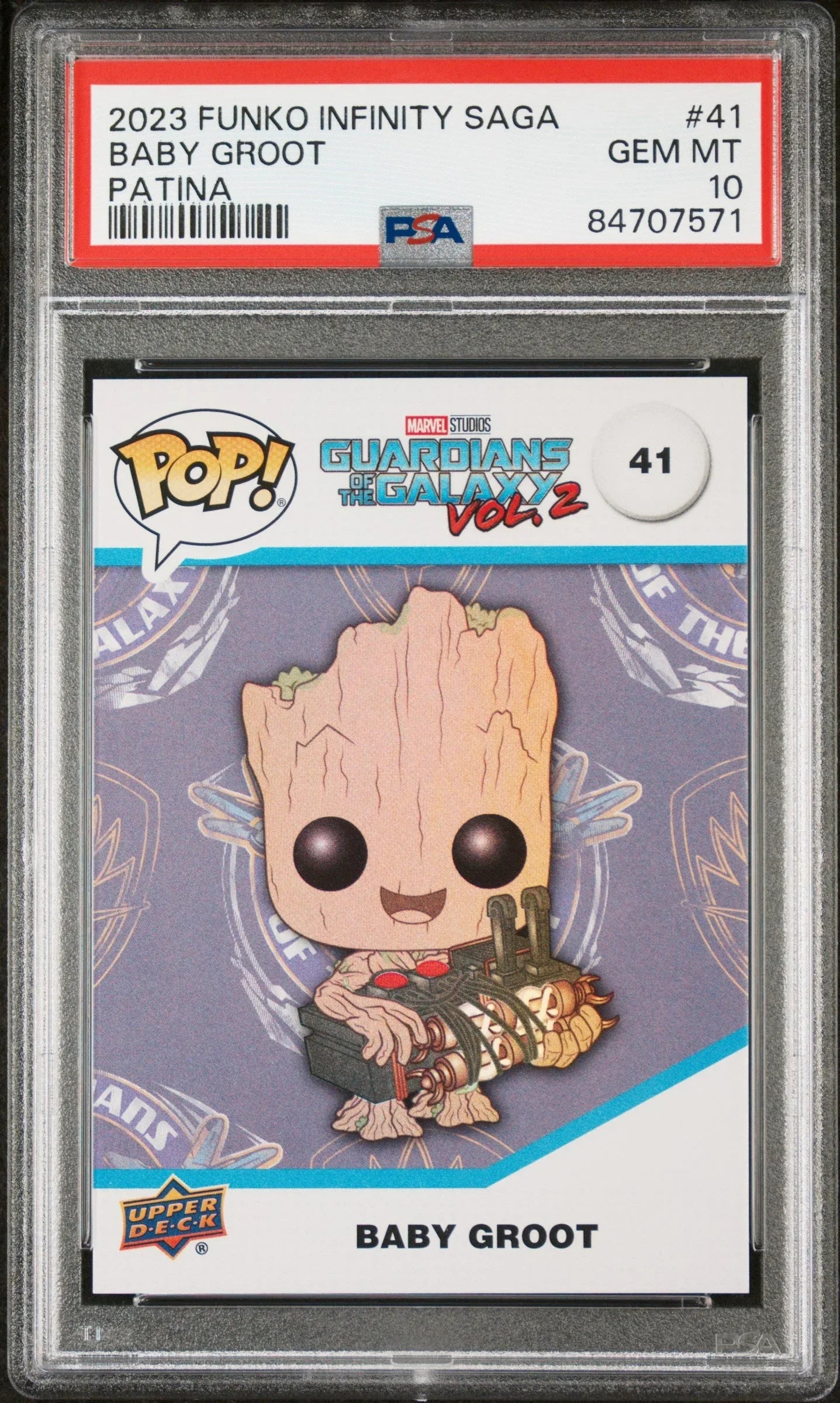 2023 UPPER DECK FUNKO POP MARVEL BABY GROOT PATINA #41 PSA 10 - ToylandEU