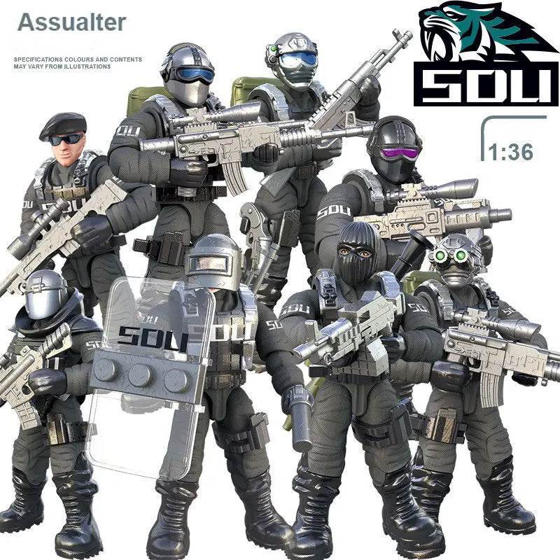 4pcs Set WW2 Army Military Soldiers SWAT Special Force Figures - ToylandEU